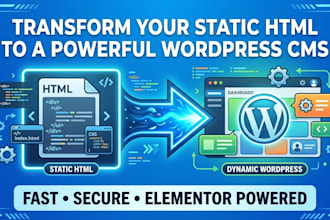 convert HTML to wordpress website