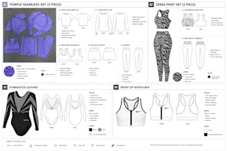 design seamless gym wears, sport bra and leggings for production