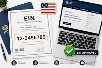 obtain your ein from the irs for your USA llc or corporation