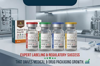 create compliant peptide product labels for medical and drug packaging