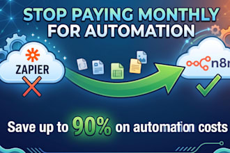 migrate your zapier workflows to n8n and help you save monthly automation costs