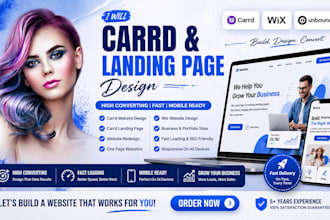 carrd website design carrd landing page redesign carrd co unbounce wix website