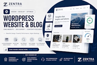 design wordpress website blog, wordpress cms website, wordpress seo expert
