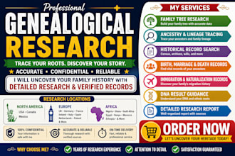 do professional genealogical research and build your family tree