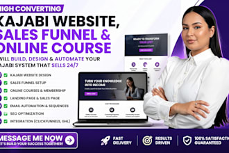 kajabi online course website kajabi automation kajabi landing page sales funnel