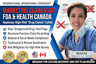 review your marketing claims for fda and health canada legal compliance