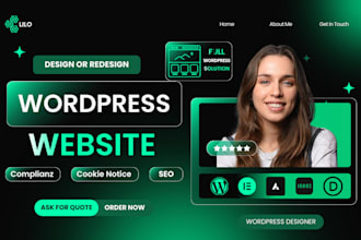 create gdpr wordpress website with german impressum design elementor website