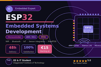 develop esp32, mcu, and embedded systems projects for you