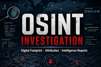 conduct a professional osint investigation and intelligence report