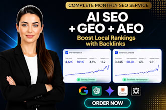 do monthly website local off page, ai SEO GEO, backlinks building for ai search
