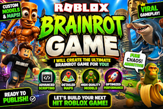 create brainrot game and models for you in roblox, roblox game, brainrot game