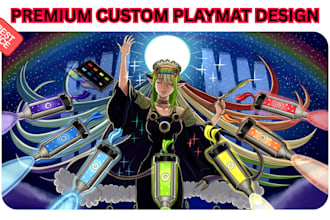 design high quality playmat board game mousepad tgc fantasy artwork playmat card