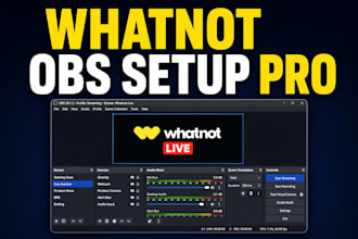 set up whatnot live stream on obs with animated overlays