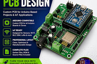 design arduino based pcb and iot hardware projects