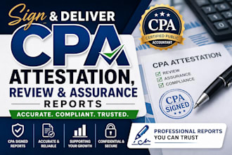 professional CPA financial attestation  bank statement  income verification