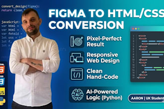 convert figma to HTML CSS with pixel perfect design