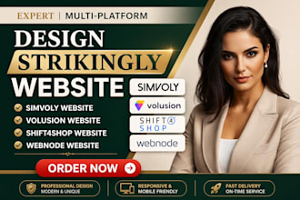 design strikingly website simvoly website volusion shift4shop products webnode