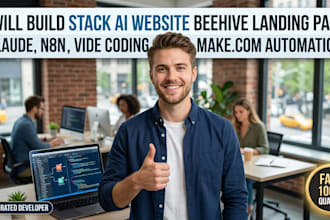 build full stack ai website beehive ai landing page make n8n claude vide coding