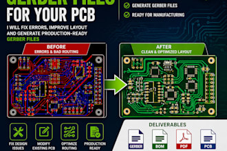 fix, modify and generate gerber files for your pcb