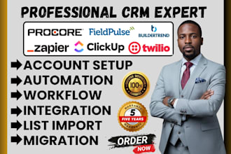 setup procore fieldpulse buildertrend zapier integration calendly clikup twilio