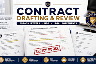 draft and review contracts breach of contract letters and legal agreements