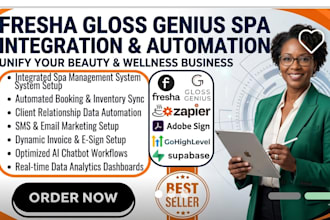 integrate fresha gloss genius spa zapier twilio adobe sign gohighlevel supabase