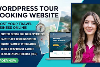 design a wordpress tour booking website with payment automation