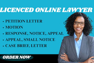 write motion, petition, lawsuit, pleadings, demand letters and legal document