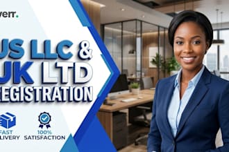 register US llc, UK ltd, and handle company dissolution or strike off