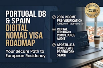 provide your portugal d8 or spain digital nomad visa compliance roadmap