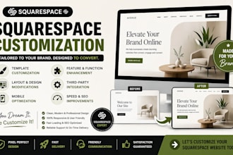 do modern squarespace website design, redesign squarespace