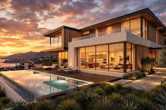 create 3d house model, architectural design, interior and exterior rendering