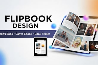 create a flipbook, children book, canva ebook, book trailer