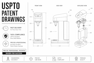design professional patent drawings for uspto submission