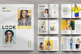 design product catalog, lookbook for wholesale and retail fashion brand sales