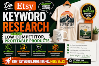 do etsy keyword research find low competitor profitable products