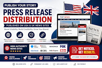 publish press release to USA UK news sites for powerful brand exposure