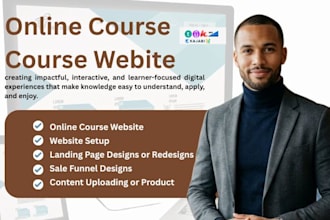 design or redesign your kajabi, wordpress, thinkific website