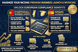 register your portugal recibos verdes or spain autónomo activity