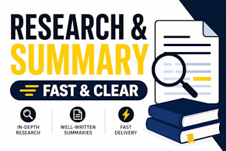 do research and summary writing