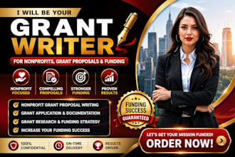 be your grant writer for nonprofits, grant proposals and funding