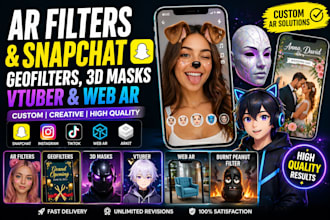 ar filters spark  snapchat filter geofilters, 3d masks, rigging  ar snap lens