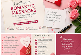 write romantic love messages, birthday wishes and emotional texts
