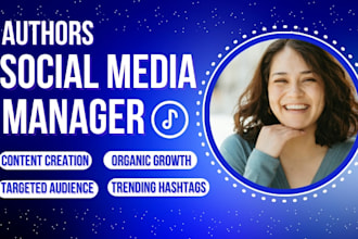 be author social media manager for authors book promotion instagram tiktok book