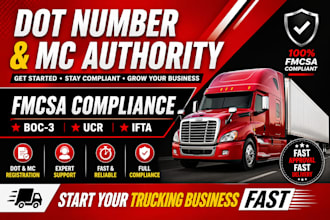 get your dot number, mc authority and trucking compliance