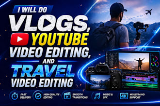 do vlogs, youtube video editing, and travel video editing