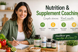 coach you on healthy food nutrition and supplements