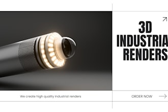 create high quality 3d industrial renders 3d product renders