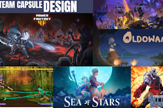 create fantasy game artwork game banner steam capsule art steam cover art