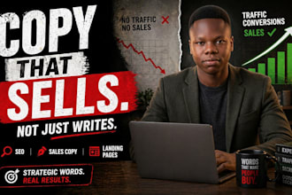deliver SEO website copywriting, sales copy and landing page copy